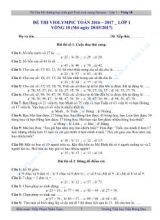 Đề thi Violympic môn Toán lớp 1 vòng 18 - Năm học 2016-2017 - Phạm Xuân Toạn